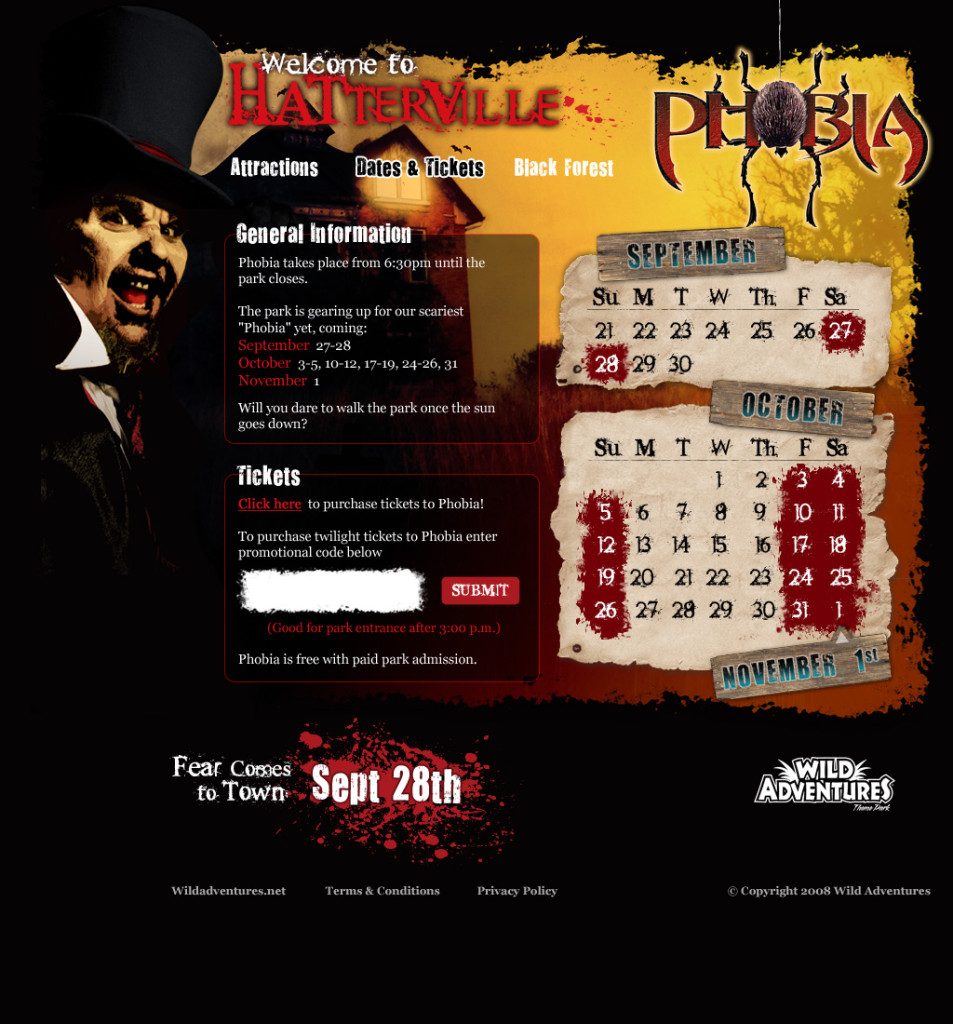 WA Halloween Site - Screen 2