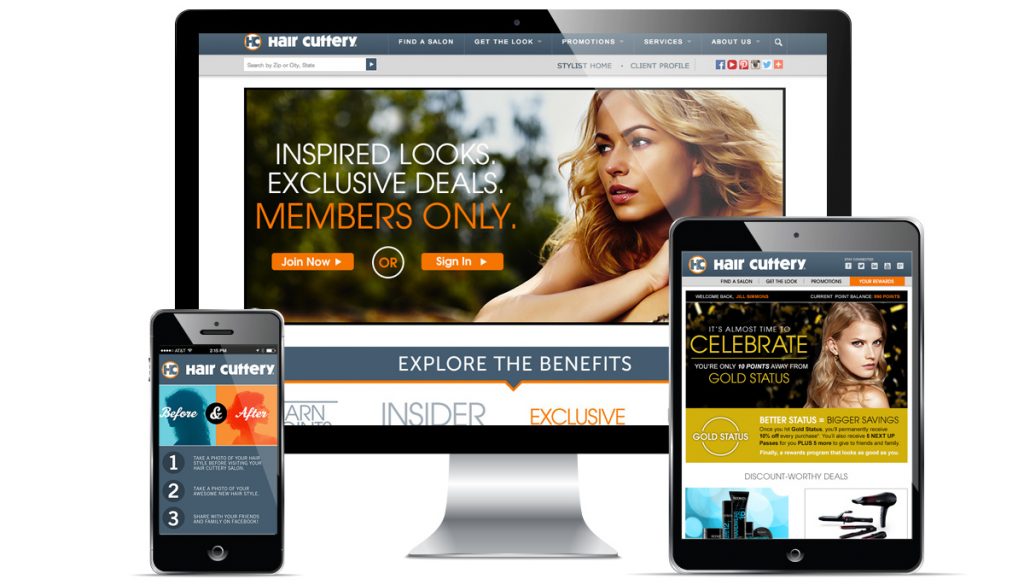 Hair Cuttery Rewards Site Redesign